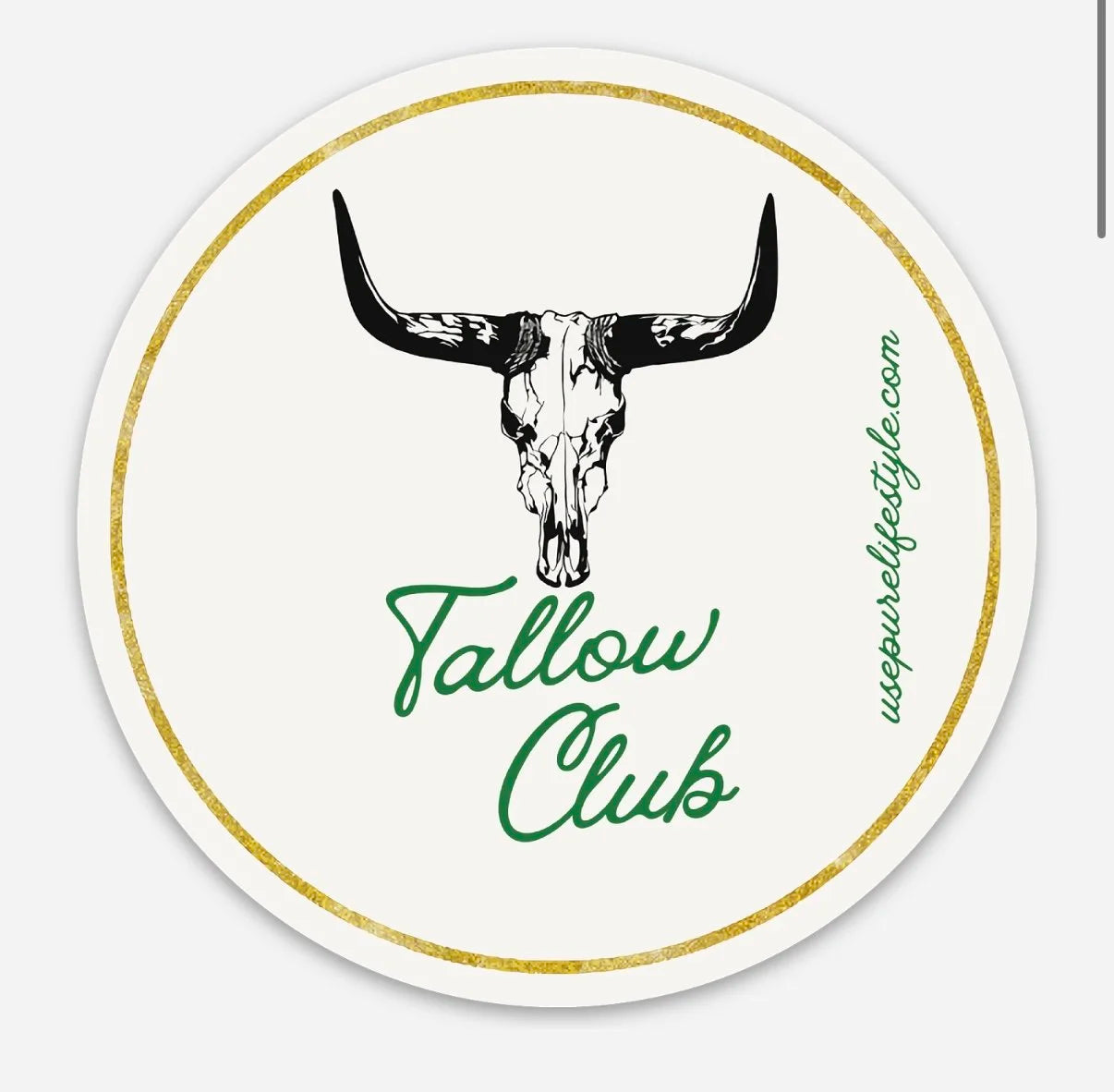 Tallow Club green sticker from Pure Lifestyle