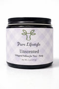 Jar of Unscented Whipped Tallow, a fragrance-free grass-fed tallow cream by Pure Lifestyle